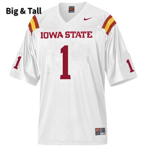 Iowa State Cyclones Men's #1 Isheem Young Nike NCAA Authentic White Big & Tall College Stitched Football Jersey HS42I24SN